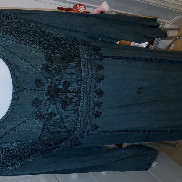 Wicca/Bohemian Forest Green MAXI Dress - Picture 5 of 5
